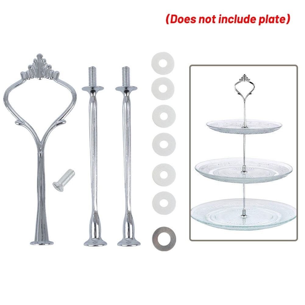 New Wedding Party 3 Tier Cake Plate Center Stand Handle Rod Support Kit Fittings 