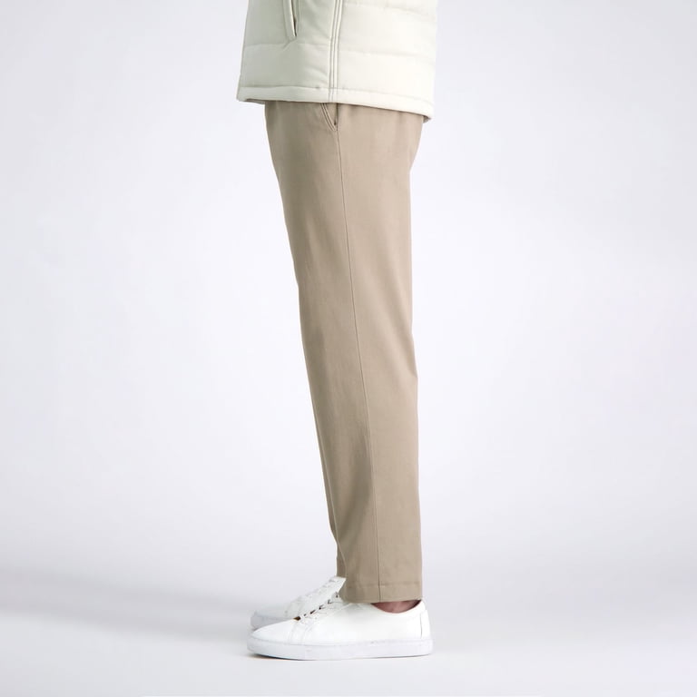 slim fit dress slacks Haggar Comfort Luxe Pants, Flat Front in Navy