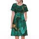 thumbnail image 1 of Disketp Green Gold Glitter para Vestido de Manga Corta para Mujeres, Vestidos de Verano para Mujeres, Casual y Holgado para la Playa, 1 of 6