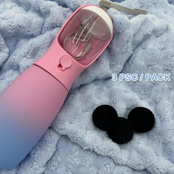 Unbranded Replacement Activated Carbon Filter for Dog Travel Bottles, 3-Pack, Coconut Shell & Coal-Based Charcoal