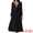 Black, variant on DARING DIVA Long Sleeve Flowy Pleated Midi Dress S Green