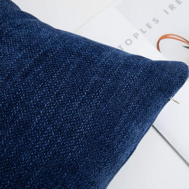 Indigo Blue Pillow Covers 18x18 Inch Set of 2 Farmhouse Indigo Blueic Decorative Throw Pillow Covers Square Cushion Case for Home Sofa Couch