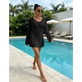thumbnail image 6 of Drvitor Swimsuit Cover Up for Women Summer Vacation V-Neck Long Sleeve Beach Cover Up Sexy Swim Cover Ups with Tied Backless, 6 of 8