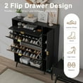 Shoe Storage with 2 Flip Drawers, Narrow Shoe Entryway