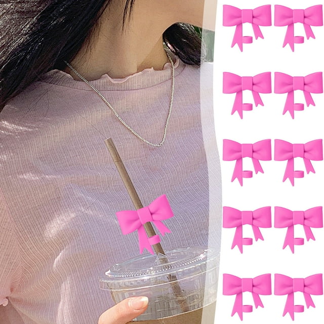 Vaidha Straw Cup 10mm Color Bow Straw Cap Straw Cup Decorative Baffle Cap Straw Cap