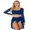 Dark_Blue, variant on Aislor Women 2 Piece Lyrical Ballet Dance Outfit Floral Lace Crop Top Asymmetrical Flowy Mesh Tulle Skirt Dancwear