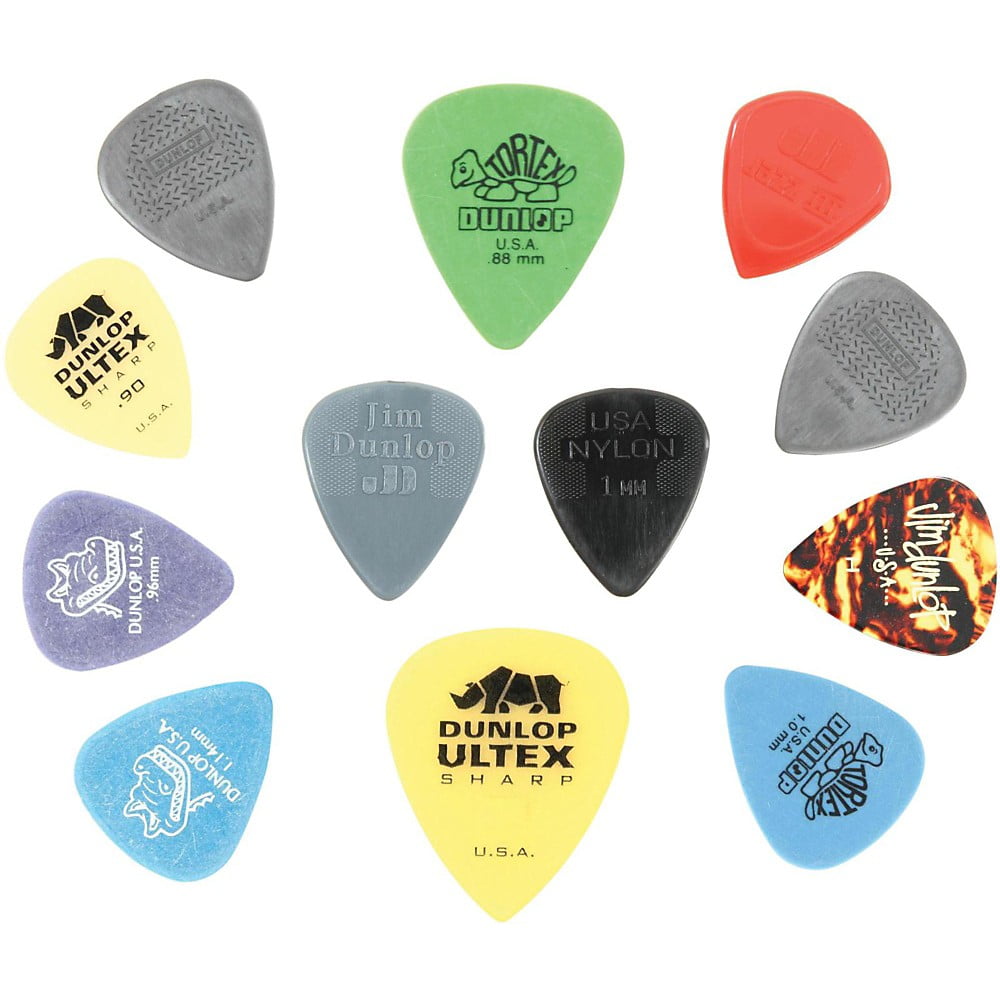 Dunlop 12 Pick Variety Pack (LTMed or MedHvy) Medium Heavy