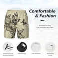 thumbnail image 5 of Balery Vintage Floral Mens Swim Trunks Swim Shorts for Men Quick Dry Inseam Beach Shorts with Compression Liner Pocket-Small, 5 of 9
