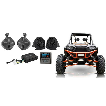 MTX Receiver w/ Bluetooth/Sirius+Memphis Amp+Dash+Tower Speakers For RZR/ATV/UTV