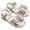 Beige, variant on SGMVNU Girls' Sandals with Big Bowknot, Open Toe Soft Sole Flat Elegant Flower Girl Dress Shoes Beach Summer Casual Sandal, Size 9-10 Years, Beige