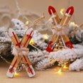 thumbnail image 2 of Wooden Sleigh  Tree Pendant Window Showcase Hanging Ornament Christmas Decor, 2 of 10