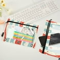 thumbnail image 2 of FORMRS 2 Pack Pencil Pouch for 3 Ring Binder with Clear Window Zipper Case, Light Blue Pattern, 2 of 6