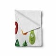 thumbnail image 2 of Fruit Soft Flannel Fleece Throw Blanket, Colorful Smiling Happy Food Orange Banana Grape Pear Avocado Funny Cartoon Image, Cozy Plush for Indoor and Outdoor Use, 60" x 80", Multicolor, by Ambesonne, 2 of 6