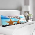 thumbnail image 2 of ABPHOTO Starfish Umbrella Summer Beach Sand Sea Ocean Body Pillow Covers Case Protector 20x60 inch, 2 of 2