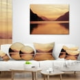 thumbnail image 4 of Designart Fantastic Swiss Lake at Sunset in Brienz - Seascape Throw Pillow - 12x20, 4 of 5