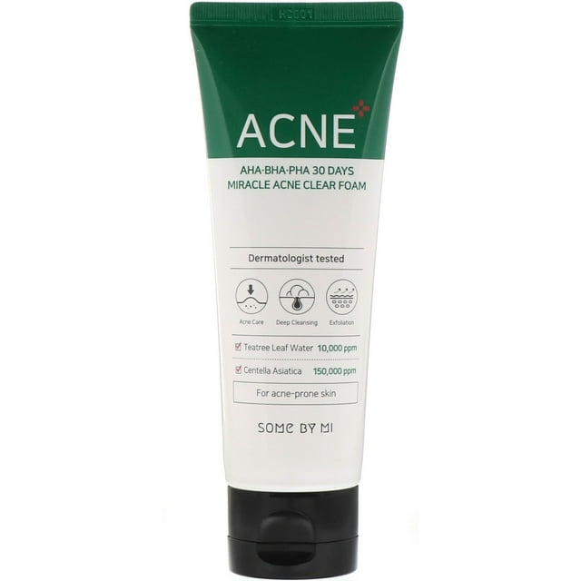 Some By Mi AHA, BHA, PHA 30 Jours Miracle Mousse Claire contre l'Acné, 100 ml