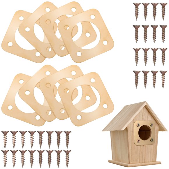 Milisten 8 Pcs Bluebird House Predator Guards Bird House Hole Protector Copper Birdhouse Guard Bird House Protect