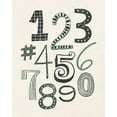 thumbnail image 2 of Mullan, Michael 20x24 White Modern Wood Framed Museum Art Print Titled - Funky Numbers Dark, 2 of 4