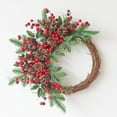 thumbnail image 4 of Wreath With Pinecones And Red Berries For Festive Home Valentines Day Wreaths 48 Wreath Storage Heart Shaped Wreath Frame Battery Lighted Christmas Wreath Wreath Christmas Thanksgiving Wreaths Outdoor, 4 of 9