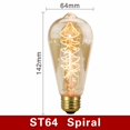 thumbnail image 3 of Bombilla retro Edison E27 220 V 40 W, bombilla A60 ST58 ST64 T10 T45 T185 G80 G95, bombilla vintage con filamento en forma de ampolla incandescente en espiral, 3 of 5