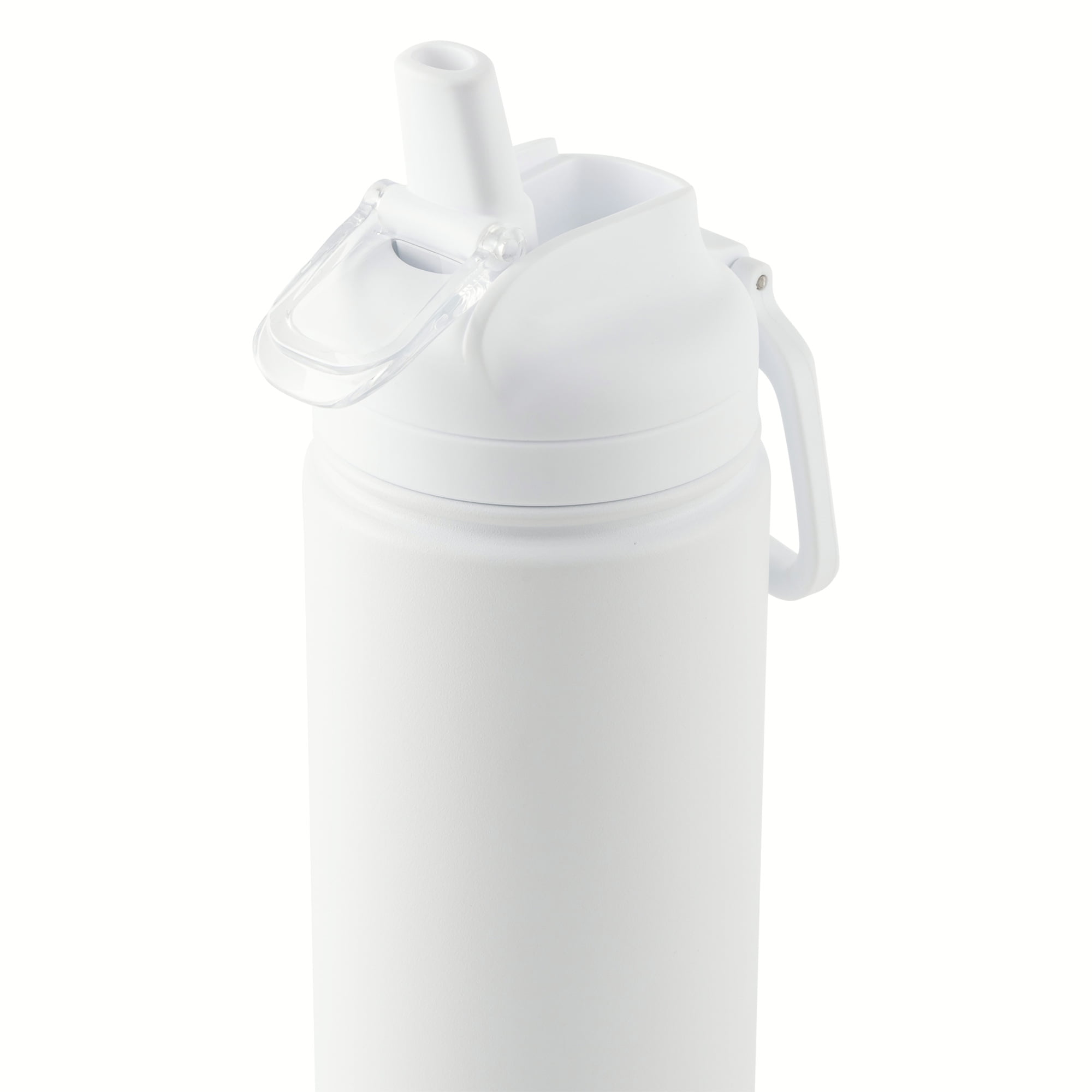 Mainstays 24 oz Stainless Steel Sip Water Bottle, White