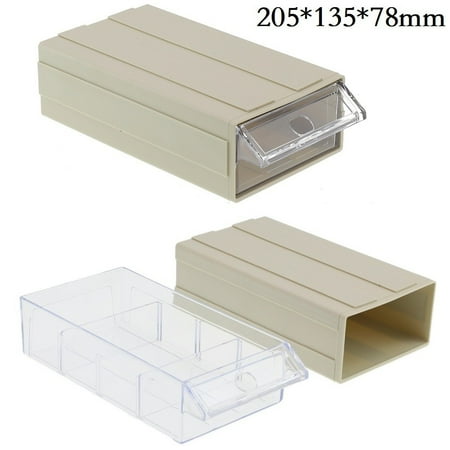 

qiya 2PCS Stackable Plastic Hardware Parts Storage Boxes Component Toolbox organizers