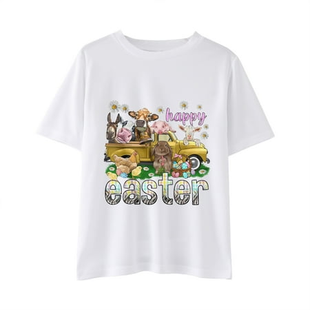 

Boy Long Sleeve Easter Day Prints Shirts Toddler Girl Boys Short Sleeve Bunny T Shirt Kids Girls Tee Tops Boys Shirts Size 7 8