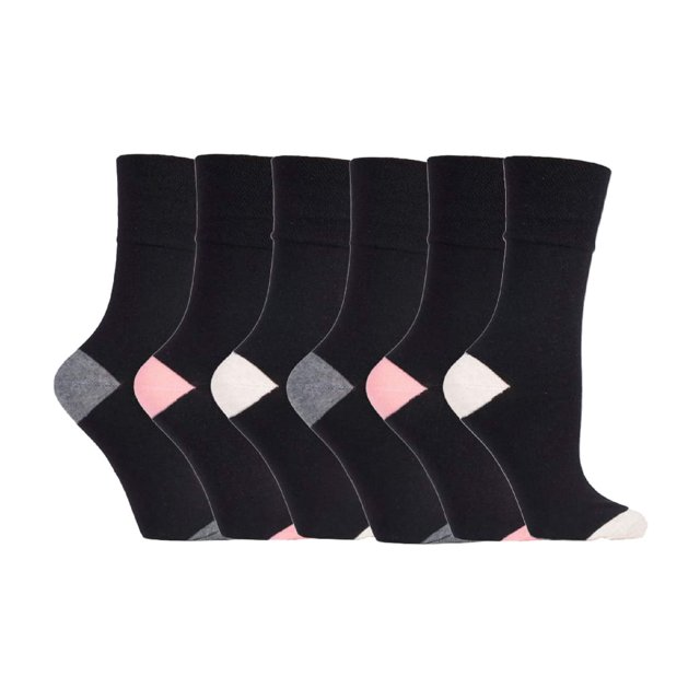 Gentle Grip - 6 Pairs Ladies Gentle Grip Non Elastic Crew Socks