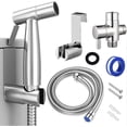 thumbnail image 1 of Toilet Bidet Sprayer, Handheld Cloth Diaper Sprayer, Bathroom Sprayer Kit, Spray Attachment with Hose, Stainless Steel Easy Installation, Large Water, 1 of 5