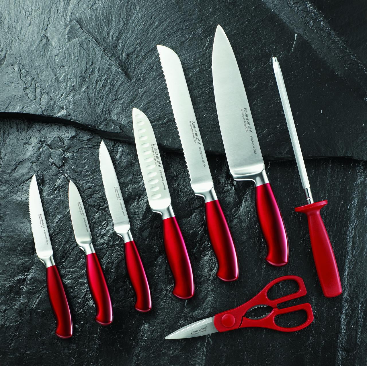 Hampton Siganture Argentum Knife Block Set 14 Pieces Red