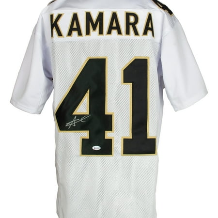 Alvin Kamara Orleans Signed White Football Jersey BAS ITP