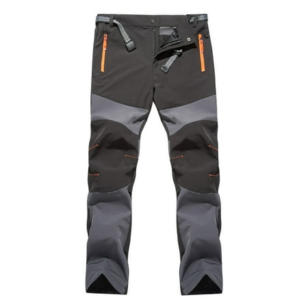 Men s Snow Ski Pants Plus Size Outdoor Waterproof Windproof Fleece Cargo Hiking Pants Softshell Insulated Snowboard Pant