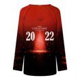 thumbnail image 5 of Pntutb Moda Mujer Cuello en V Camiseta de manga larga Otoño Impresión Chirstmas Blusa suelta tops Sudadera Pntutb Pntutb-5049, 5 of 5