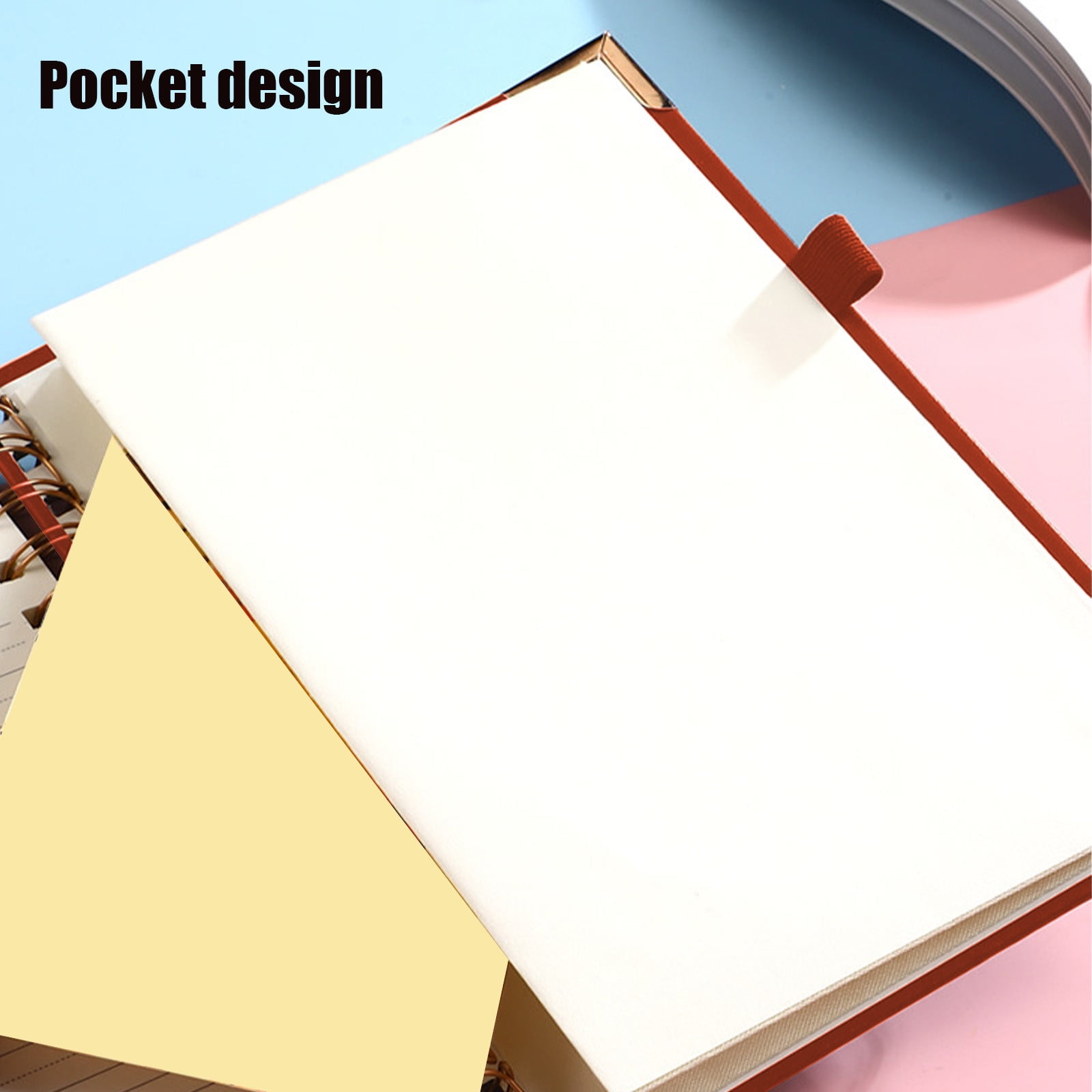 Lwlmwt Leather-bound Spiral Notebook A5 Ring-Bound JournaL Notebook Hardcover Thick Pages Unisex Notebook Ideal for Study and Work