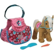Pucci Beige Horse In Blue Pink Flower Bag