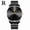 All black steel, variant on Men's waterproof watch, European and American style quartz wristwatch, business trendy fashion men's wristwatch
