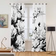 thumbnail image 2 of Kitchen Curtains 84 Inch Length 2 Panels, Chinese Painting Grommets Window Treatment Curtain, Traditional Culture Cool Bird Tree Branch Thermal Curtains Drapes for Living Room/Bathroom, 2 of 9