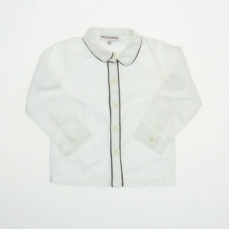 

Pre-owned: Neck & Neck Boys White Button Down Long Sleeve size: 12 Months (Good)