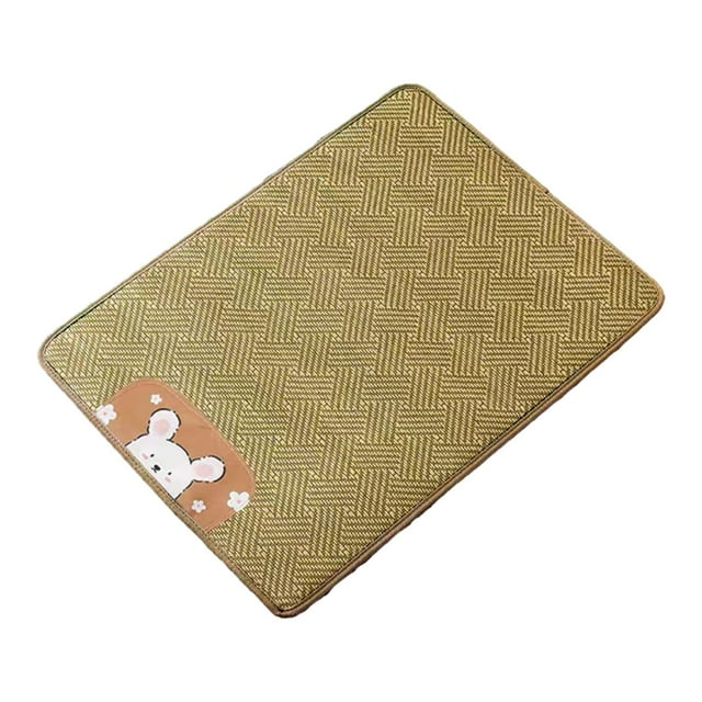 Estera refrescante para perros, estera para mascotas, manta fresca tejida de ratán, almohadilla para asiento, estera para dormir para perros y gatos, B