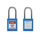 thumbnail image 2 of Candado de seguridad QWORK Lockout Tagout 10 azul con 20 llaves, 2 of 7