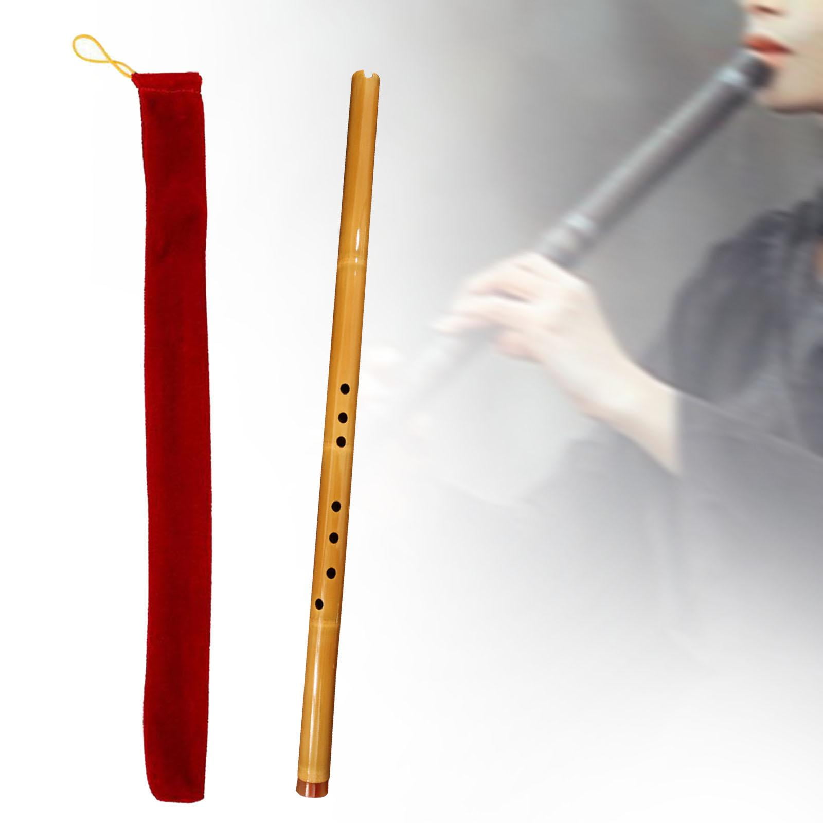 LeeQinersw Chinese Bamboo Flute Wind Instruments Chinese Instrument Woodwind Vertical Flute yellow G tuning