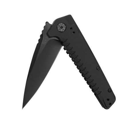 - Kershaw Fatback (1935) Multipurpose Knife With 3.5 In. Stainless Steel Black-Oxide Coated Blade; Glass-Filled Nylon Handle With SpeedSafe Opening; Liner Lock; 4-Position Deep-Carry Pocketclip; 3.6 oz