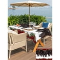 thumbnail image 4 of Outdoor Tablecloth with Umbrella Hole and Zipper, Christmas Tree Rectangle Table Cloth 52x70 Inch Waterproof Tablecloth, Xmas Pine Cones Forest Poinsettia Buffalo Plaid Picnic Table Cover for Patio, 4 of 7