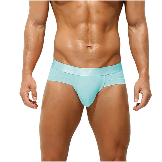 StSilkitty Mens Cotton Underwear Briefs Low Rise Soft Breathable Elastic Underpants Lightweight Bikini Briefs