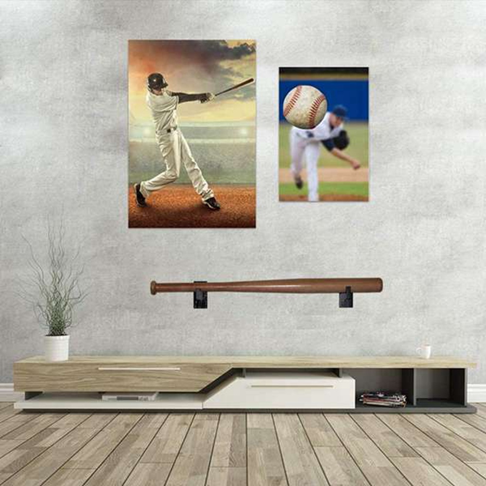 Baseball Bat Display Wall Mount, Baseball Bat Wall Mount Holder, Softball Bat Hanger Horizontal