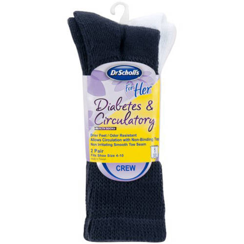 Women's Diabetic Crew Socks 2Pack