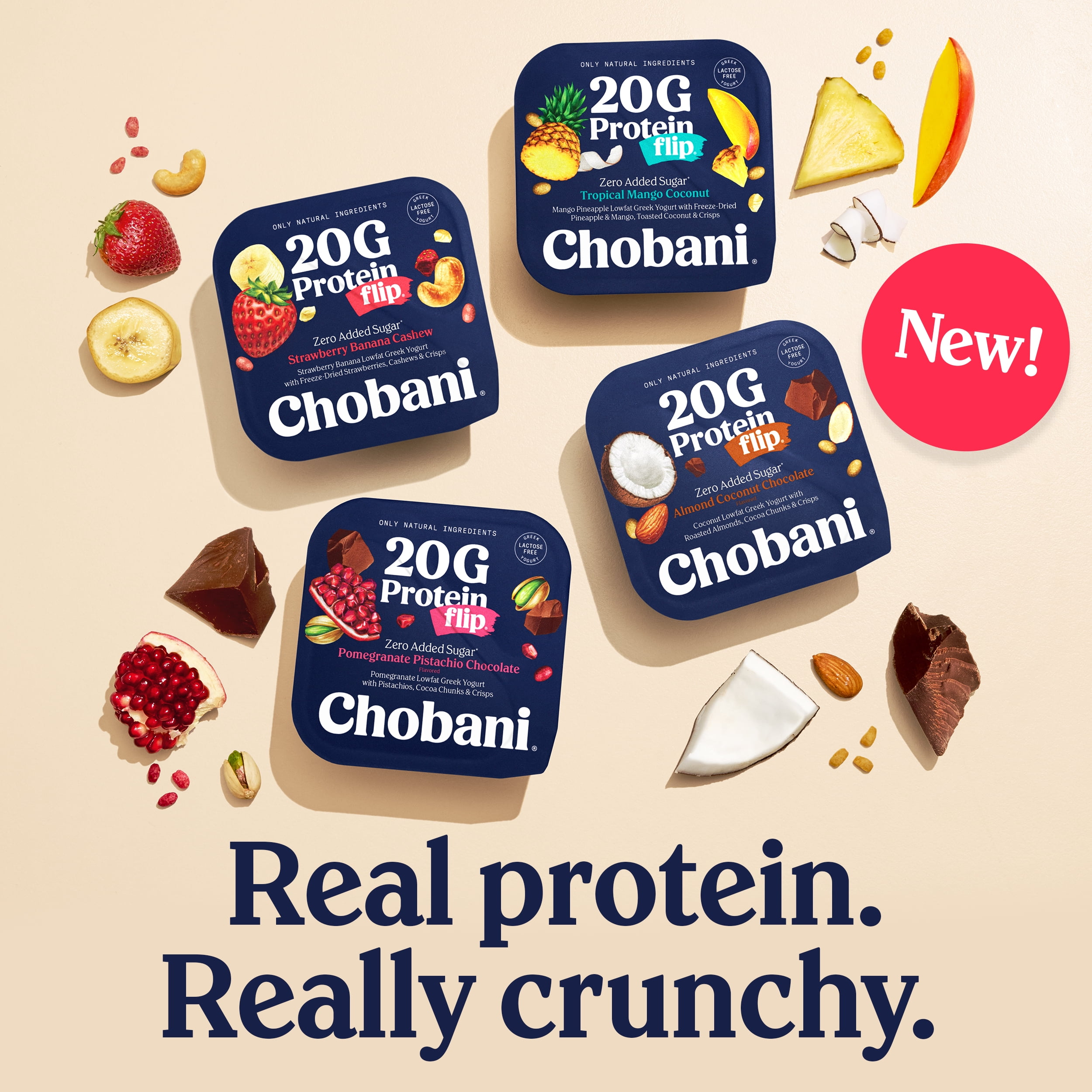 Chobani Flip 20G Protein Low-Fat Greek Yogurt Strawberry Banana 6oz