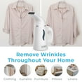 thumbnail image 4 of Pure Enrichment PureSteam Portable Fabric Steamer - Handheld Travel Garment Steamer Removes Wrinkles & is Safe on All Fabrics - Fast-Heating, Lightweight, Auto Safety Shut-Off, & Long Cord (White), 4 of 9