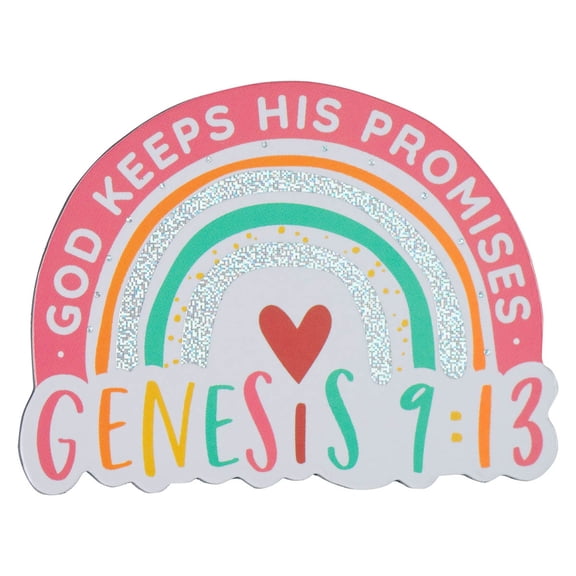 Christian Art Gifts Inspirational Women & Girls Bible Verse Fridge Magnet: God Keeps His Promises