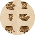 thumbnail image 1 of Ahgly Company Machine Washable Indoor Round Transitional Bronze Brown Area Rugs, 8' Round, 1 of 7